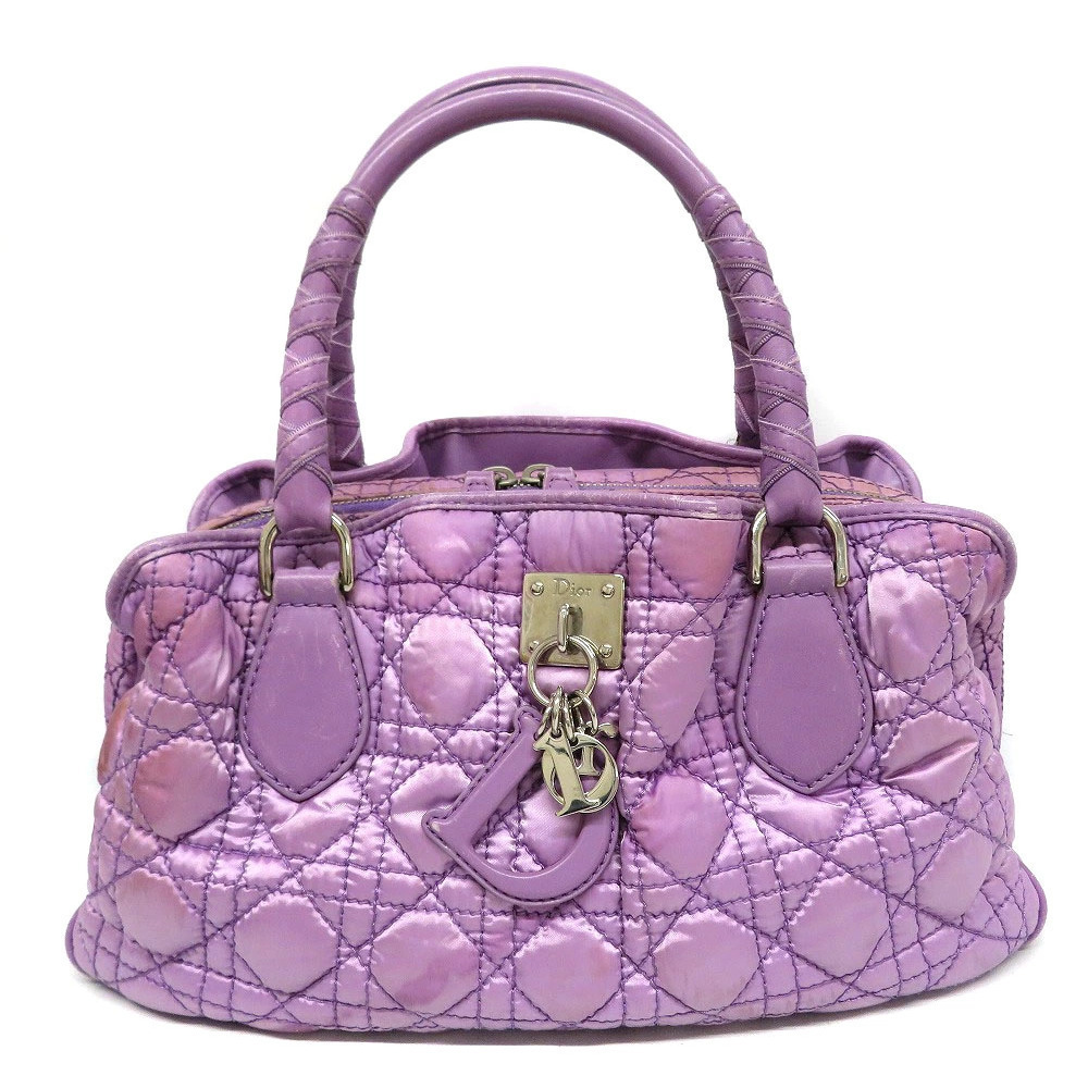 Christian Dior Charming handbag iconic cannage quilt Purple